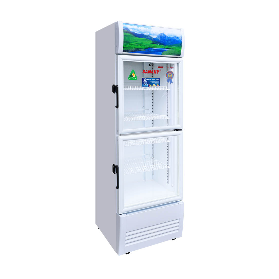 Upright Cooler Non-Inverter with 2 Low-E Glass Door