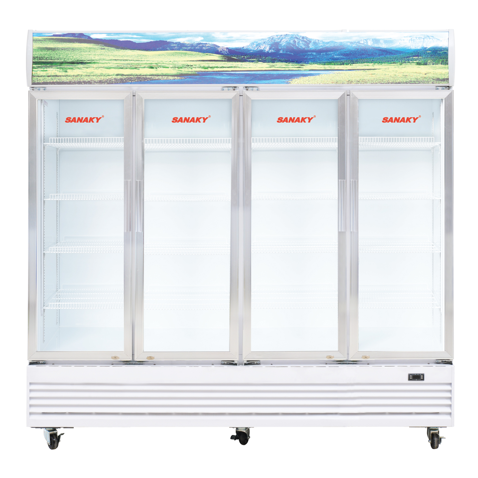 Upright Cooler Non-Inverter With 3 and 4 Low-E Glass Door